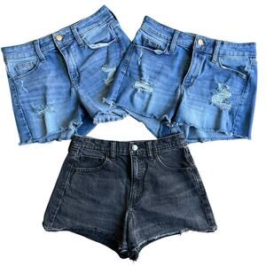 BUNDLE‎ of 3 Universal Thread Shorts High Rise Midi 90s Cut Off Size 2